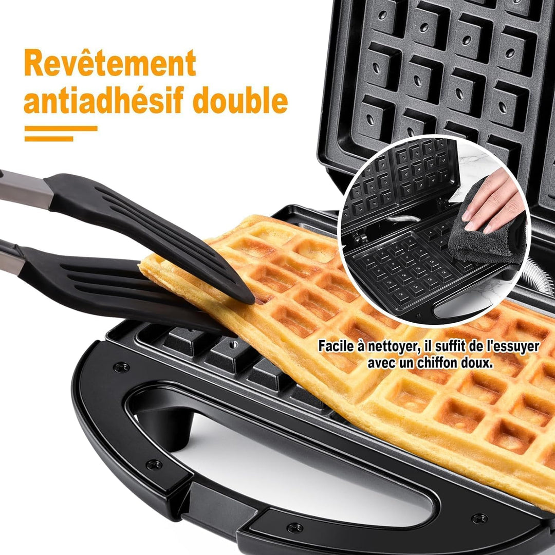 YASHE - Gaufrier Electrique - Plaques Antiadhésives - 750W