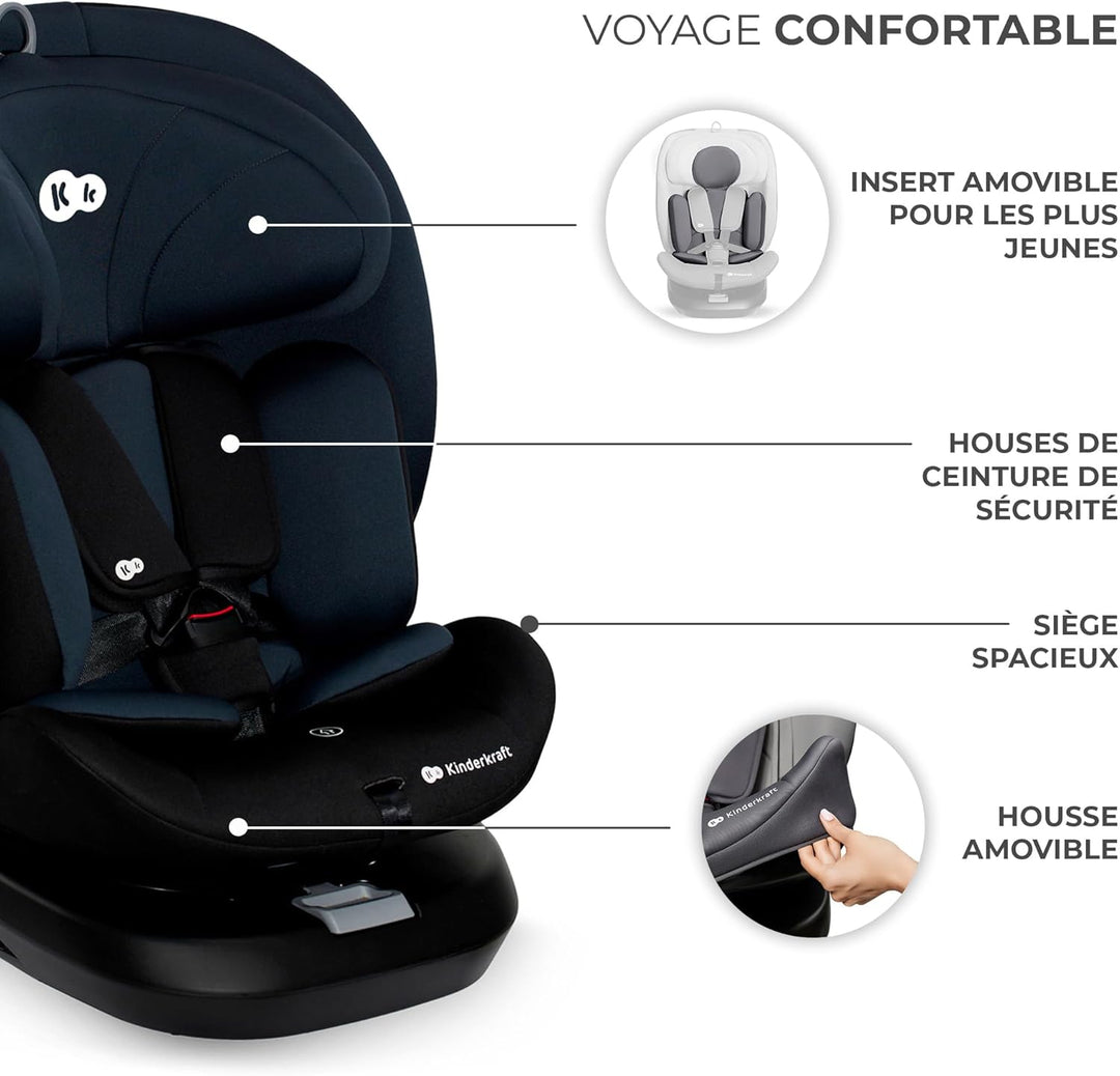 KINDERKRAFT – Siège Auto I-GROW Bébé I-SIZE 0-36 kg Isofix 360°