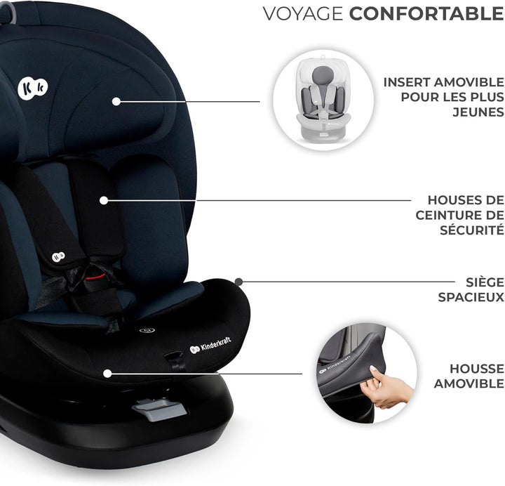 KINDERKRAFT – Siège Auto I-GROW Bébé I-SIZE 0-36 kg Isofix 360°