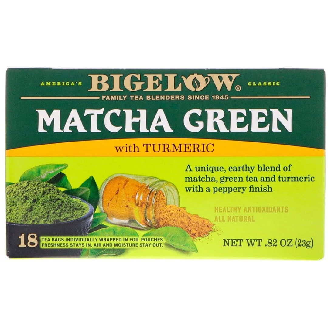 Bigelow, Thé vert Matcha au curcuma, 18 sachets de thé