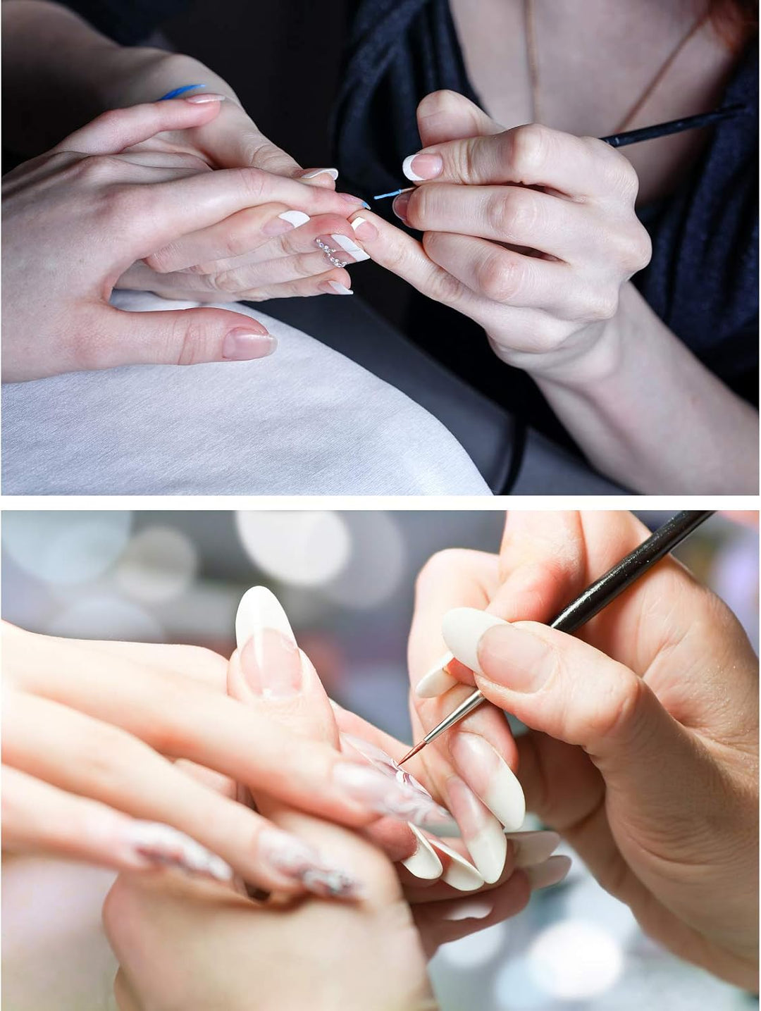 Hanyousheng 15PCS Nail Art Design Pinceaux,Ensemble de Pinceaux à Ongles Nail Art Pinceaux de Vernis à Ongles en Acrylique Pour Décoration D’ongles et Usage Professionnel (Noir)