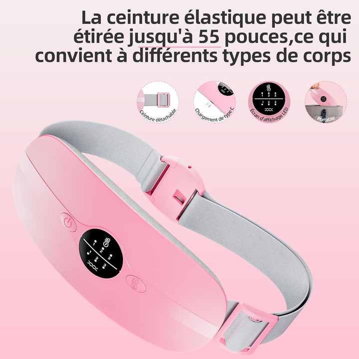 Ceinture Chauffante Menstruelle – Coussin Massage Ventre, 3 Températures & Modes