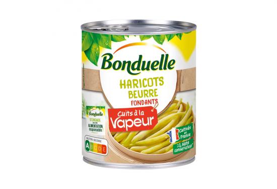 Bonduelle haricots beurre cuits a la vapeur-590g