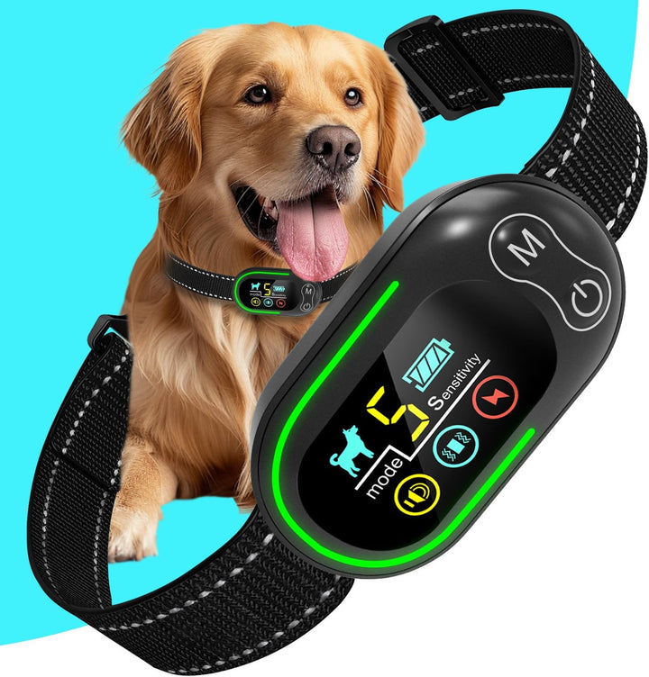 Collier Anti Aboiement Chien Rechargeable, Anti Aboiement Collier Dressage avec 4 Modes