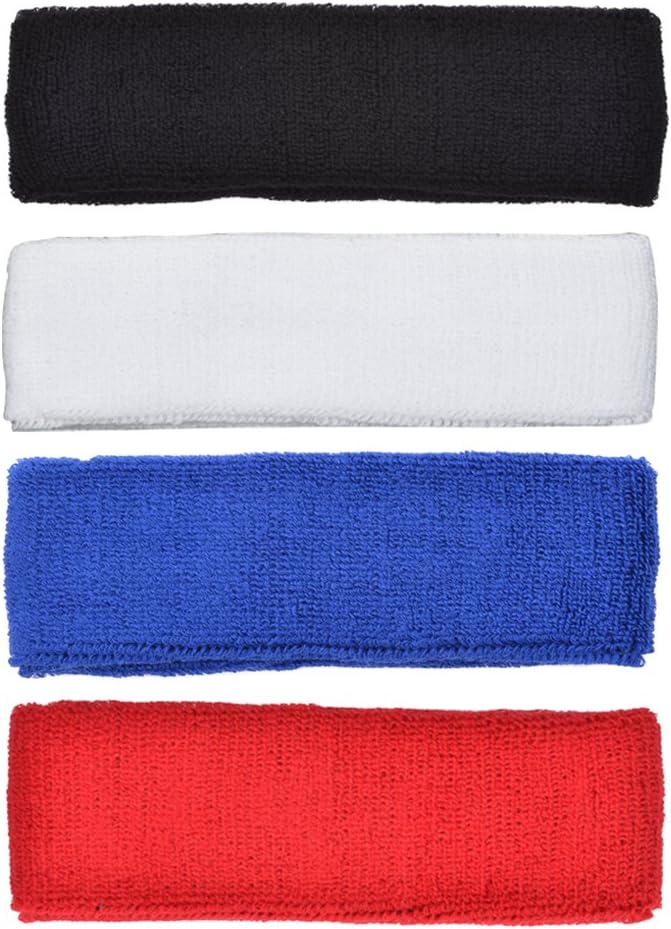 COSMOS - Lot de 4 bandeaux de sport en coton pour basket-ball