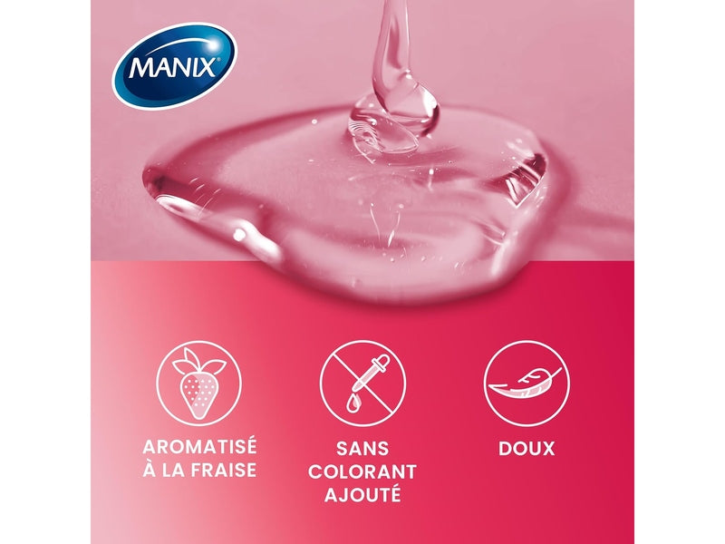 Manix - Lubrifiant Intime  au Goût Fraise - 80 ml