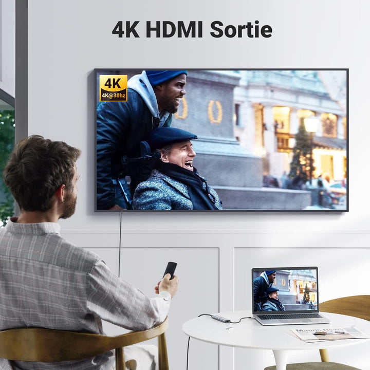 UGREEN port HDMI 4K,  port de charge USB C PD 100W