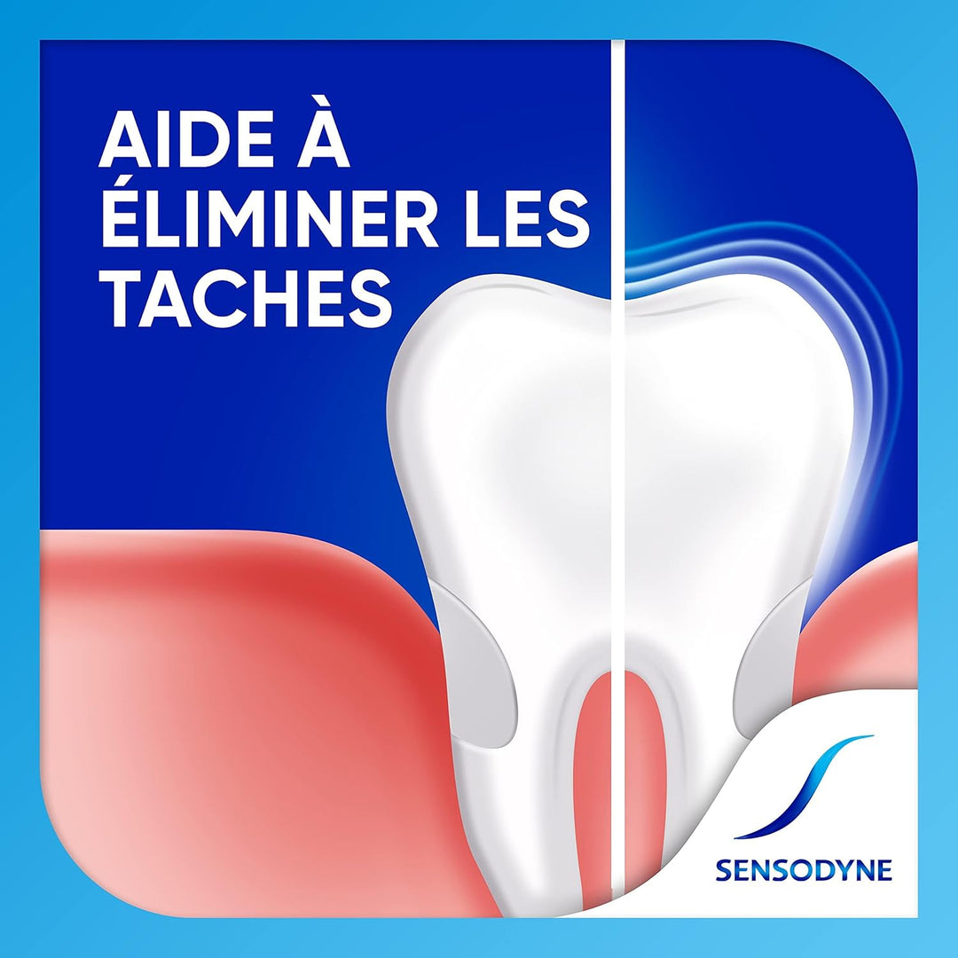 Sensodyne Dentifrice Blanchissant Soin Blancheur, Protection Complete 24h Contre la Sensibilité 75ml