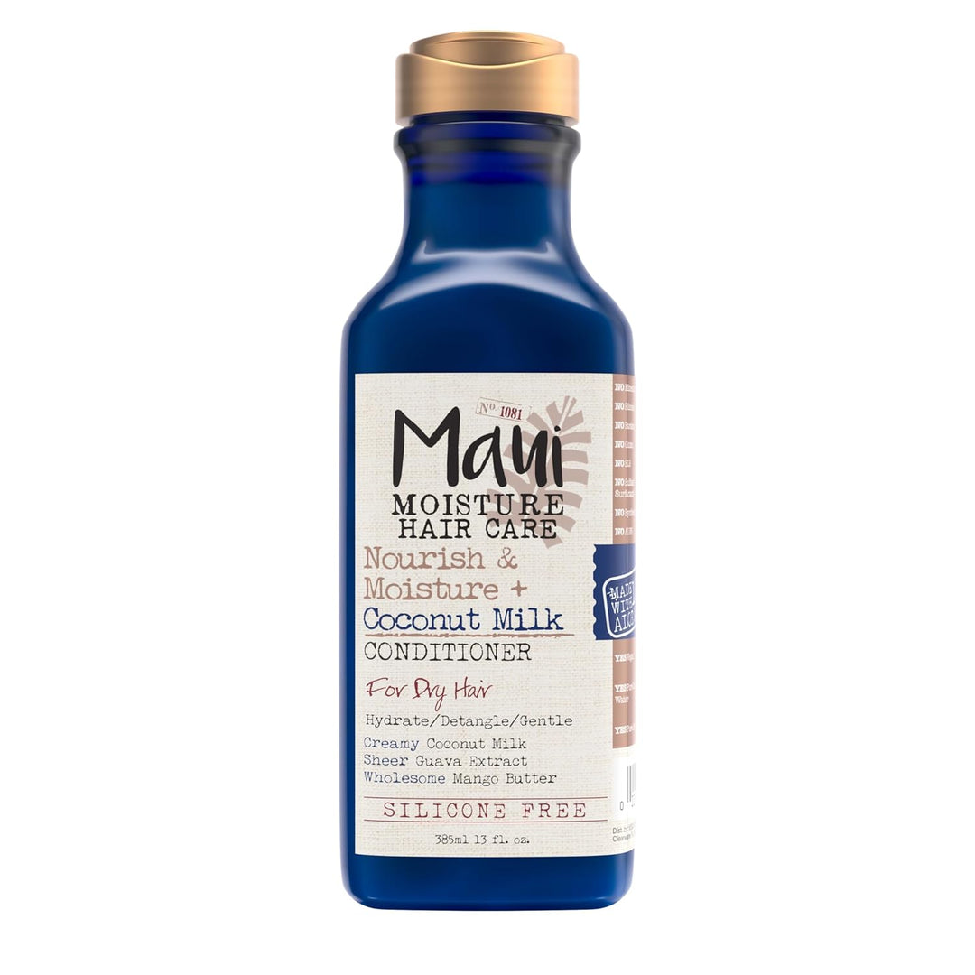 Maui Moisture Nourish & Moisture - Après-shampoing  Lait de Coco - Usage quotidien- Végan sans silicone ni parabène - 384 ml