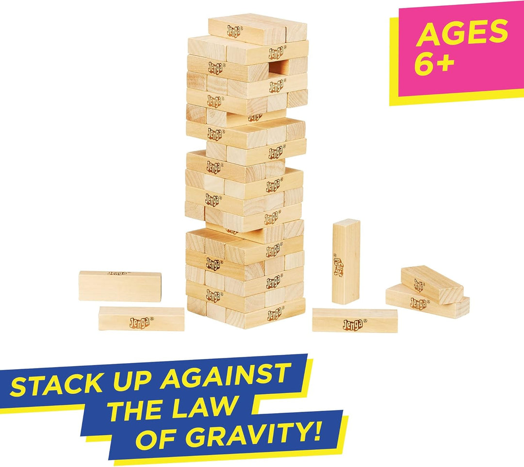 Jenga Hasbro BoisMassifRespectueuxSereinDouceur EnfantsSixAnsCompatiblesAdultesUniversels