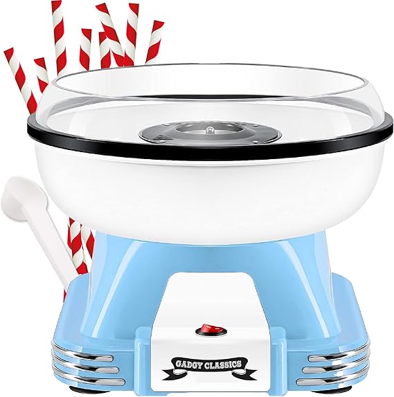 Gagdy – Machine à barbe à papa pour la maison + lot de 5 sucres + bâtonnets