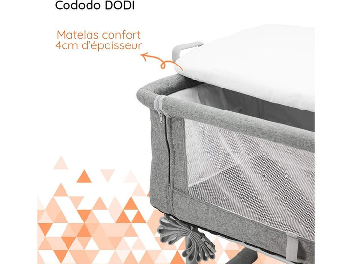 DODI - Lit de Cododo Pour Bébé - Lit Auxiliaire, Matelas Ultra-Confort