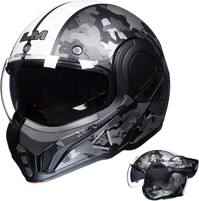 Casque Moto Intégral Modulable ATV/UTV B707 – Camouflage XXL