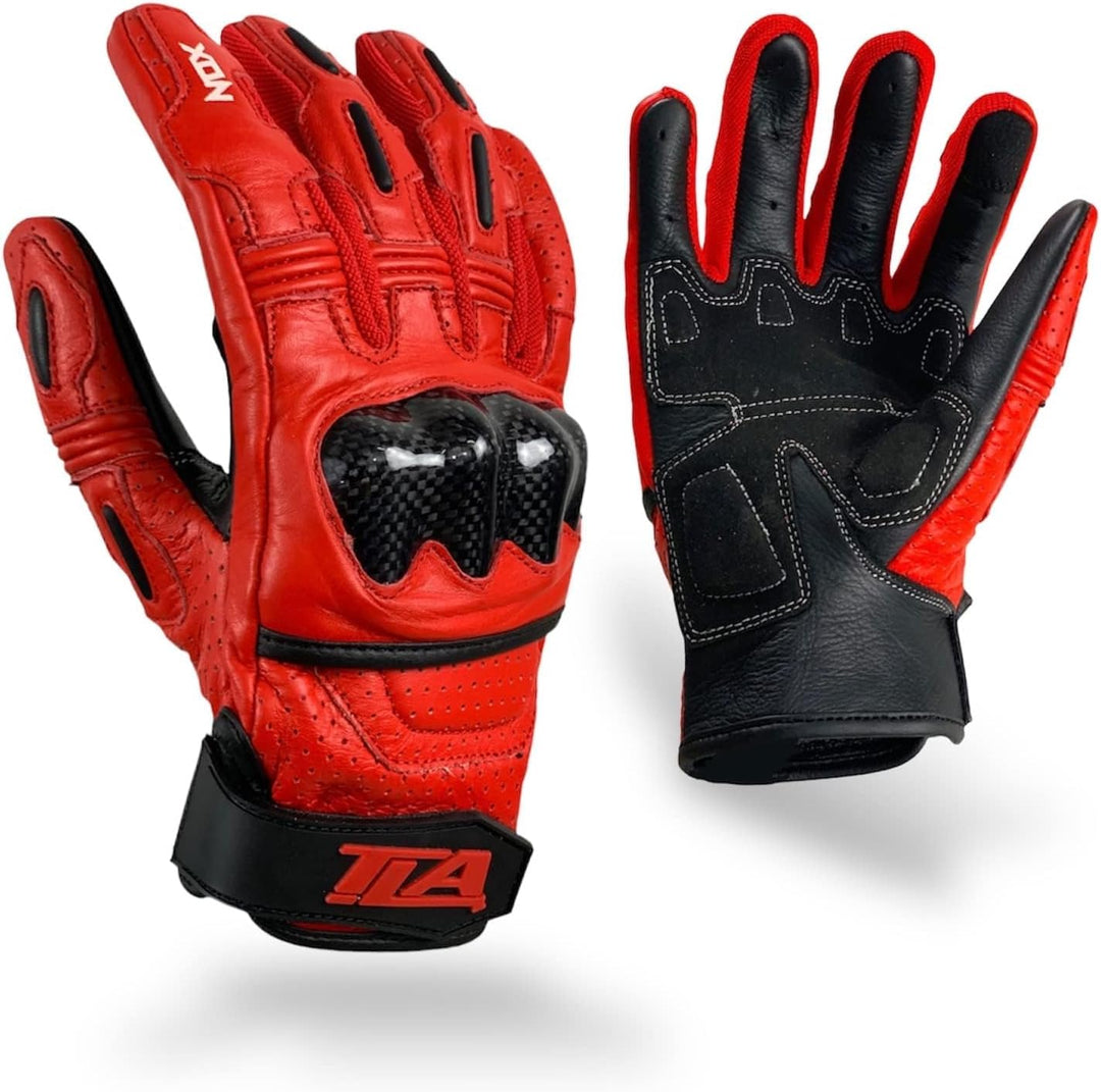 TLA NOX Gants moto homologué cuir avec protections CE, poignet court - Taille XL