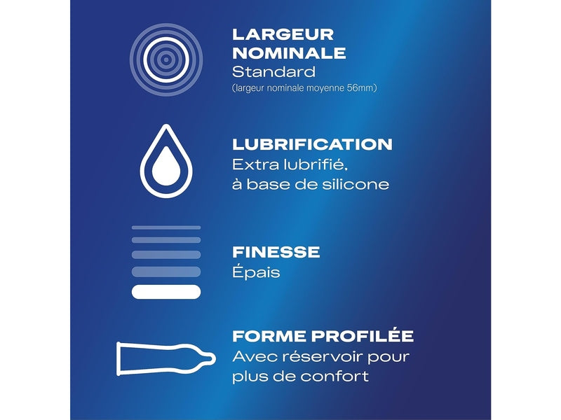 Durex Essential - Préservatifs Extra Lubrifiés - 24 pièces