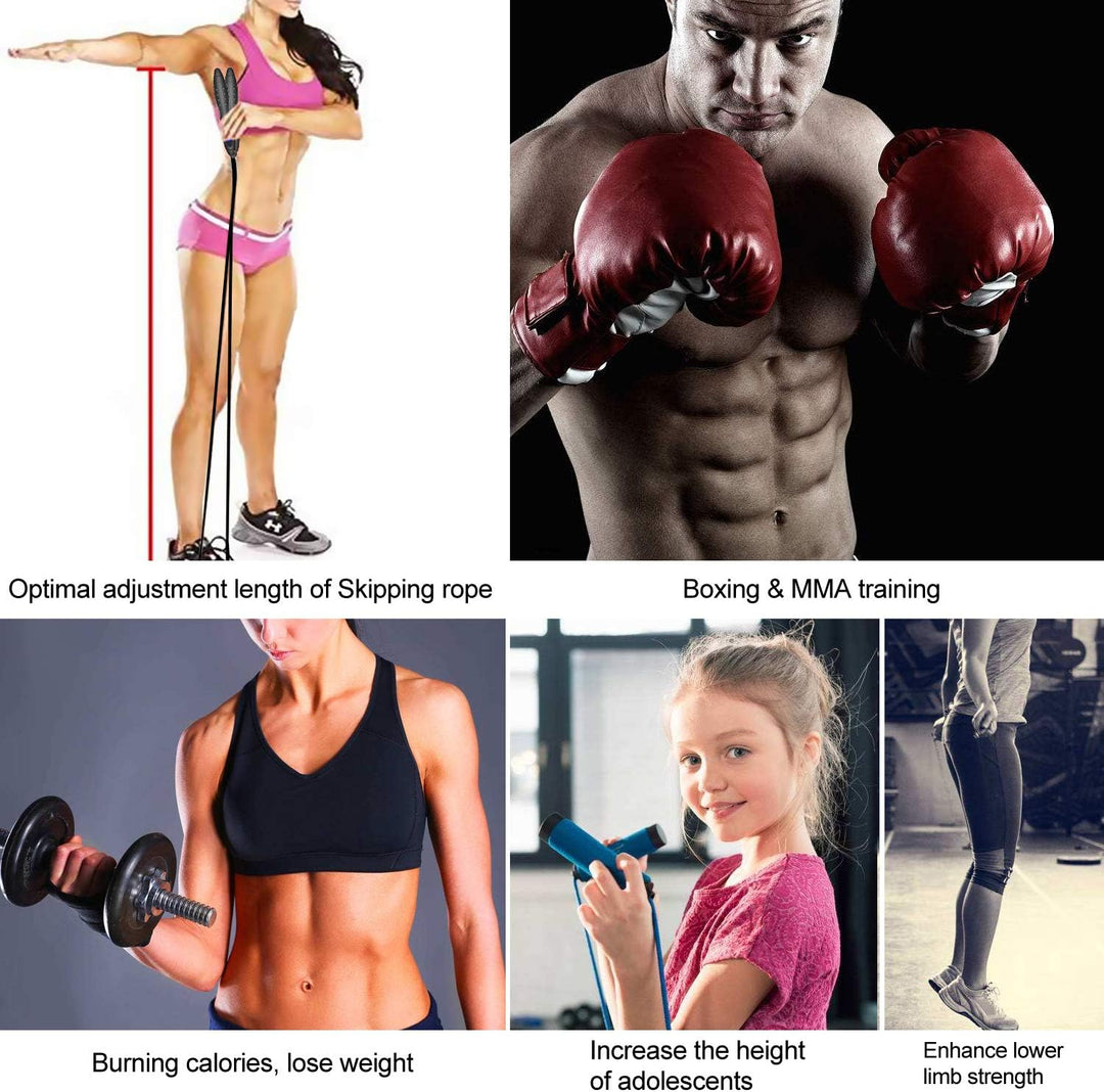Corde à Sauter sans fil avec Compteur Calories et Minuterie, Jump Rope Réglable, LCD écran montrant, Poignées Antidérapantes pour Adulte,Enfant