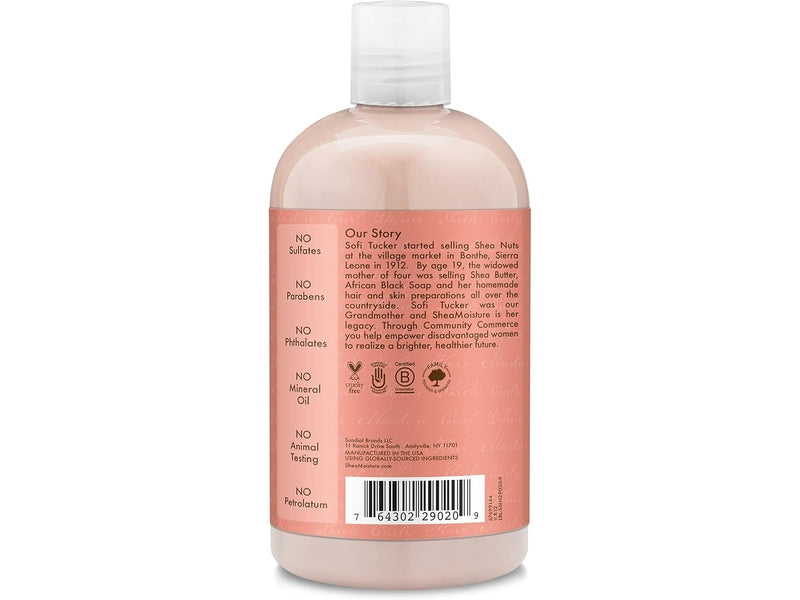 SHEA MOISTURE - Shampoing Curl & Shine à la noix de coco et à l'hibiscus - 384 ml