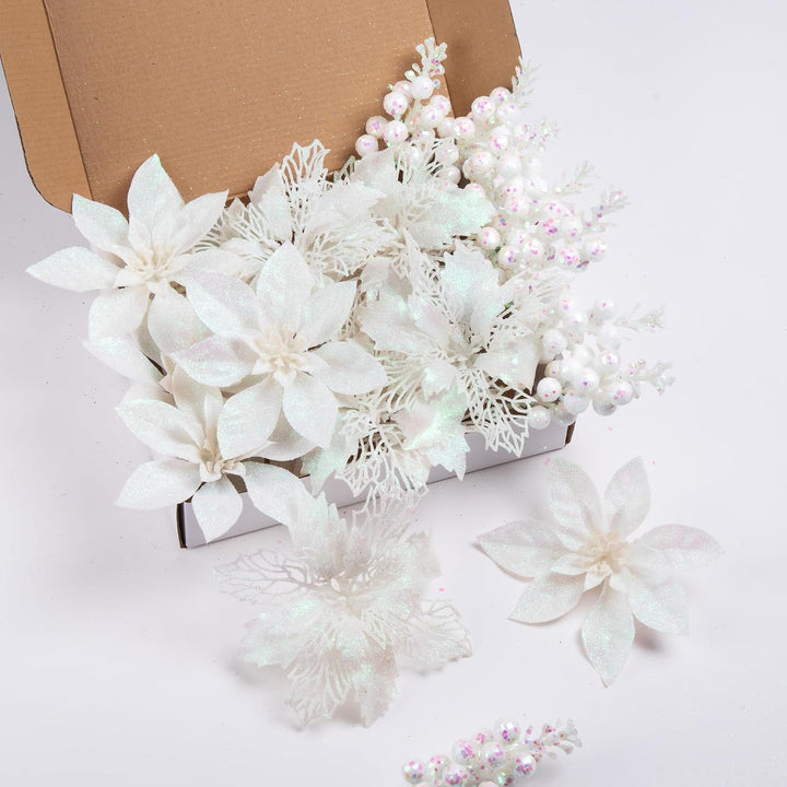 Fleurs artificielles blanches decoratives