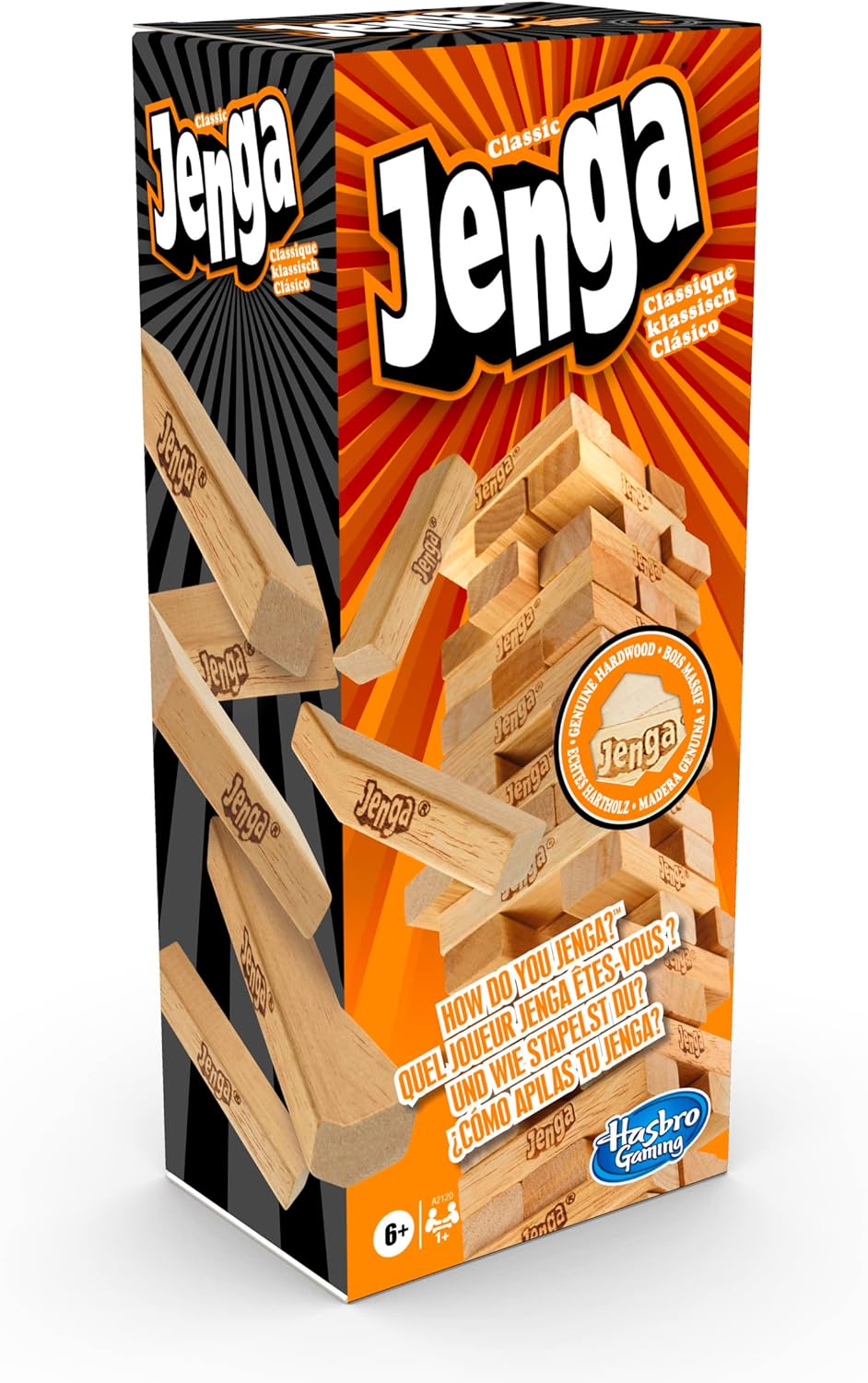Jenga Hasbro BoisMassifRespectueuxSereinDouceur EnfantsSixAnsCompatiblesAdultesUniversels