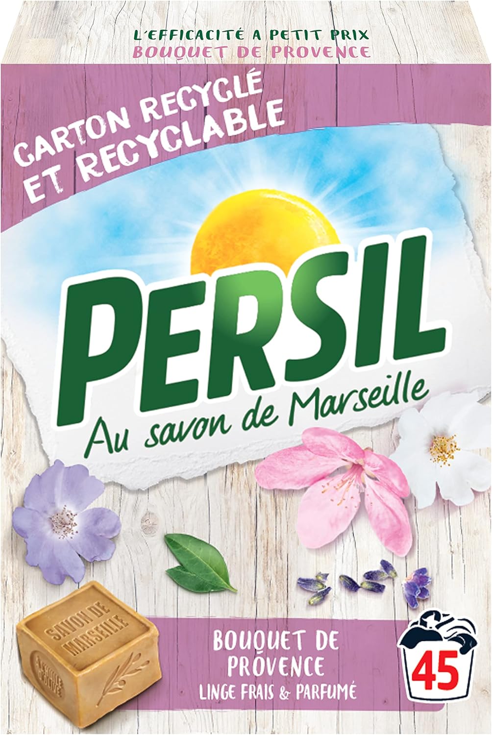 Persil - Lessive en Poudre Bouquet de Provence 45 Lavages - Efficacité et parfum floral