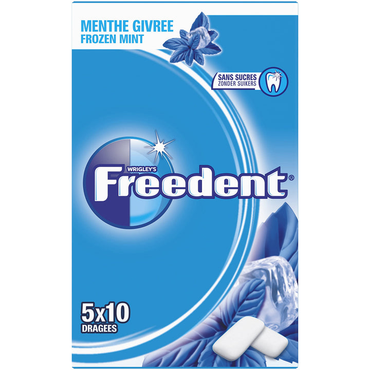 FREEDENT – Chewing-gum sans sucres avec édulcorants 5 × 10 – 14 g