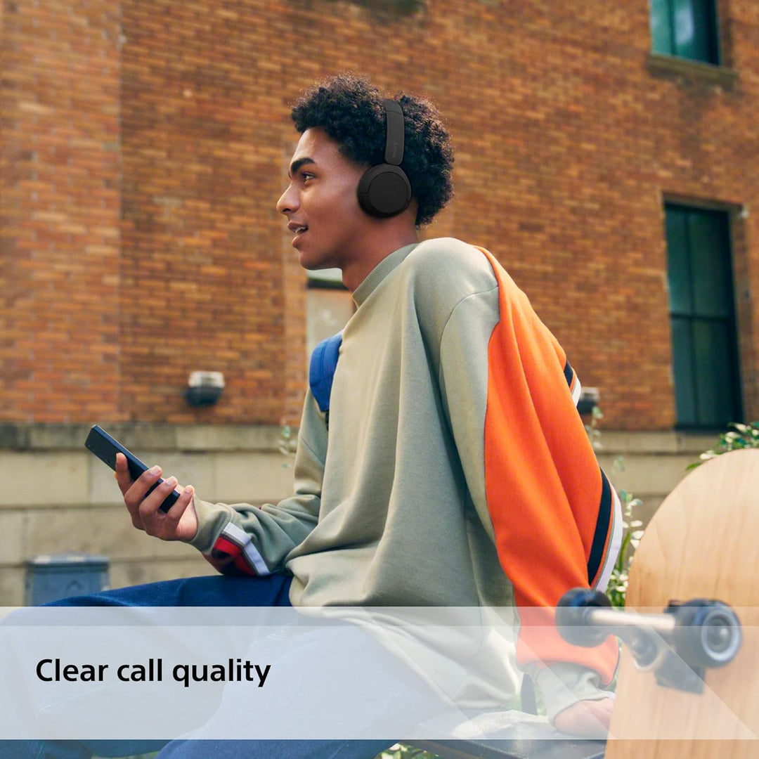 Sony WH-CH520 Casque Bluetooth sans fil – Jusqu'à 50 heures d'autonomie avec charge rapide, style supra-auriculaire – Noir