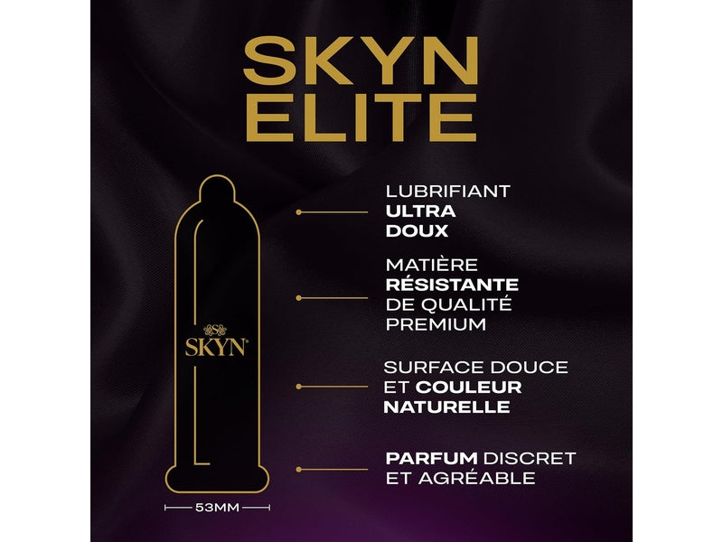 Skyn Elite -  Préservatifs Sans Latex Skynfeel -  53mm, Lot de 20