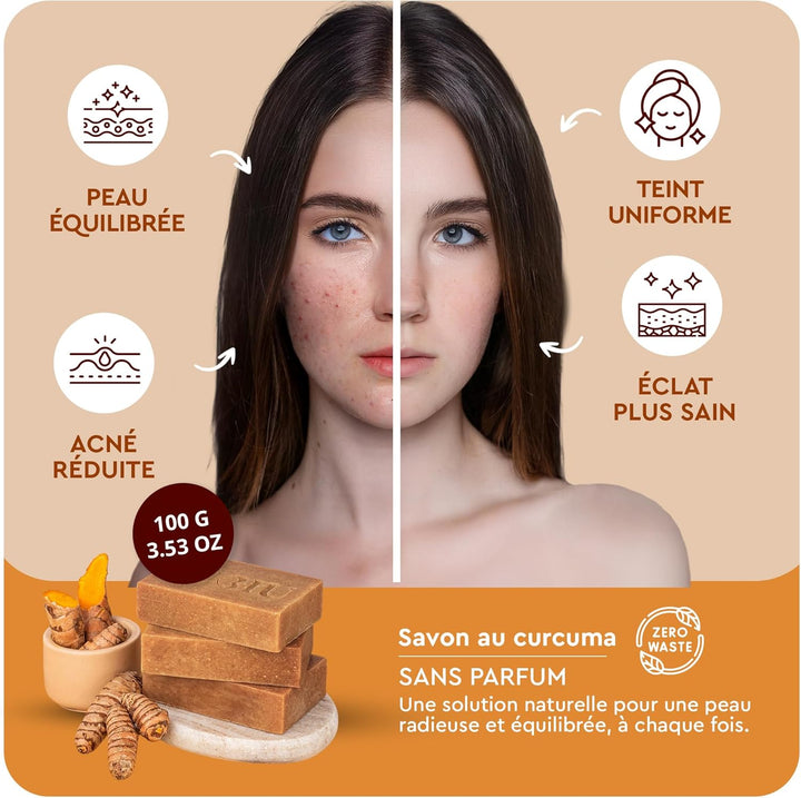 LUBIU - Savon Curcuma Visage et Corps - 100g