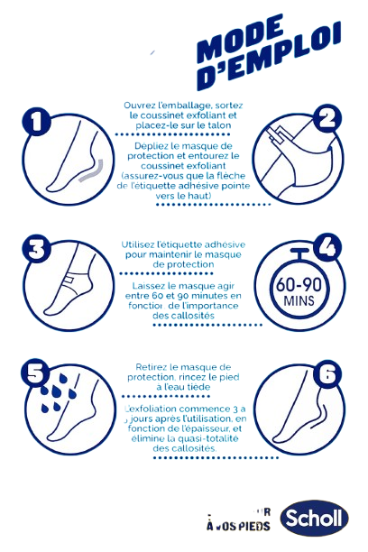 Masque Pieds Exfoliant, peeling et Élimination des Callosités