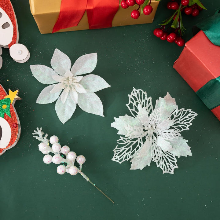 Fleurs artificielles blanches decoratives