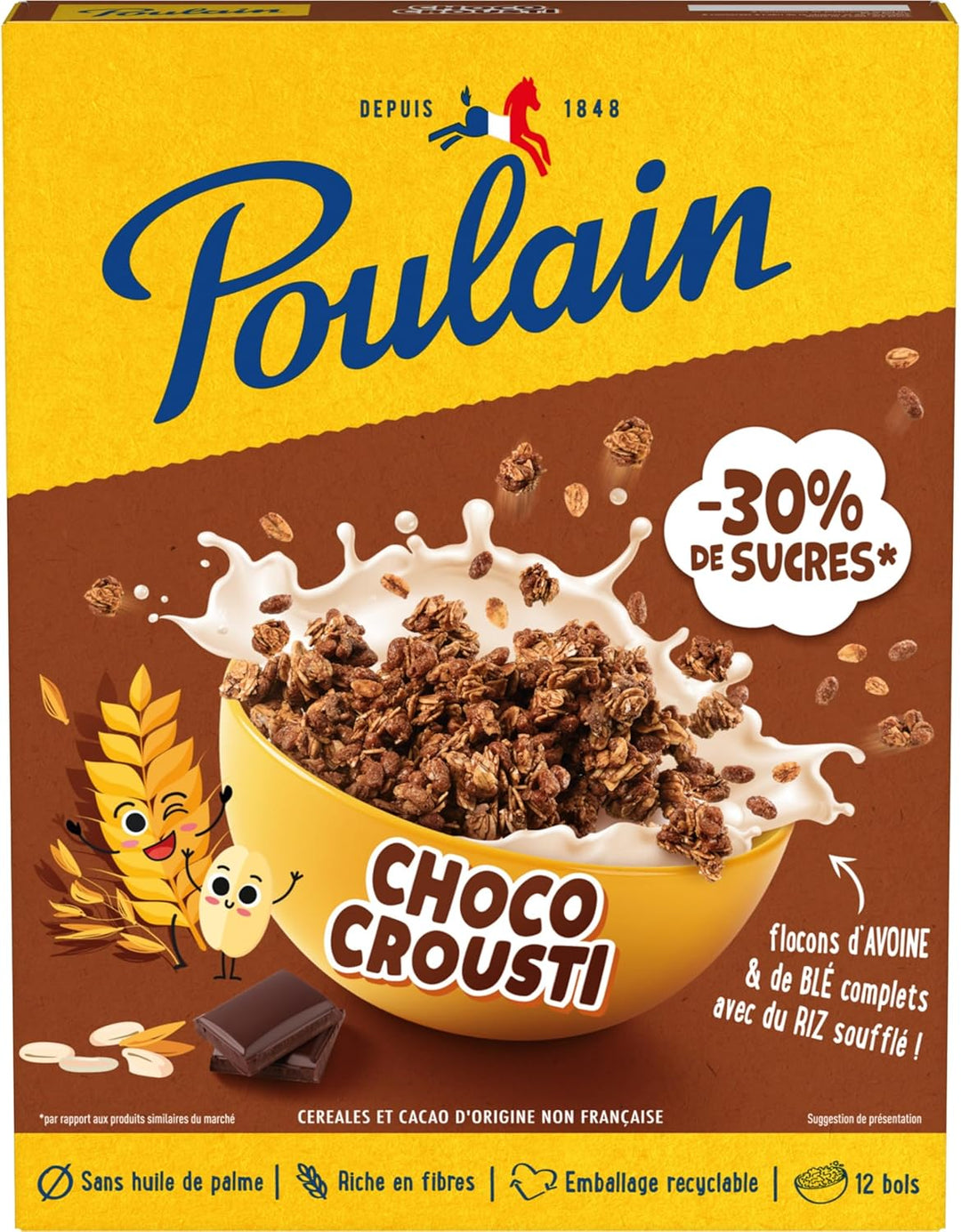 Céréales choco crousti, Poulain 375G
