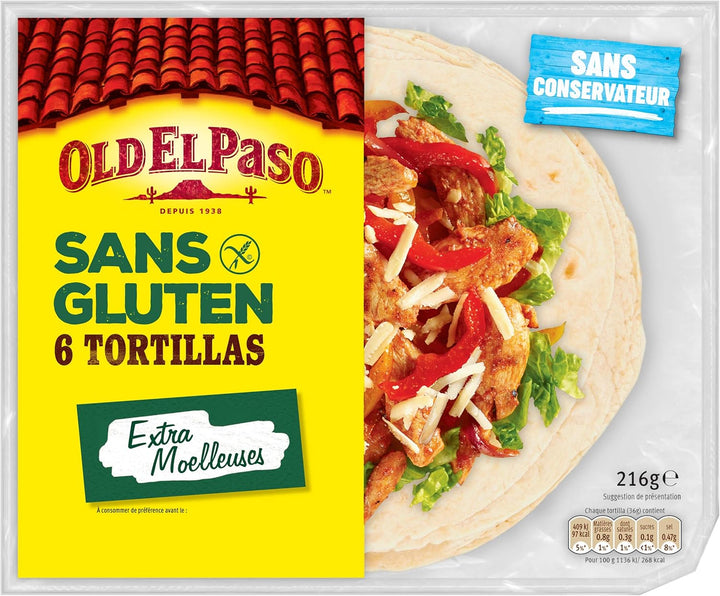 Tortillas extra moelleuses sans gluten 216g - OLD EL PASO