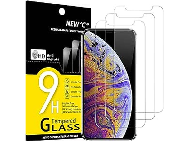 Ensemble de Protection en Verre Trempé pour iPhone 11 Pro Max et iPhone XS Max - Lot de 3