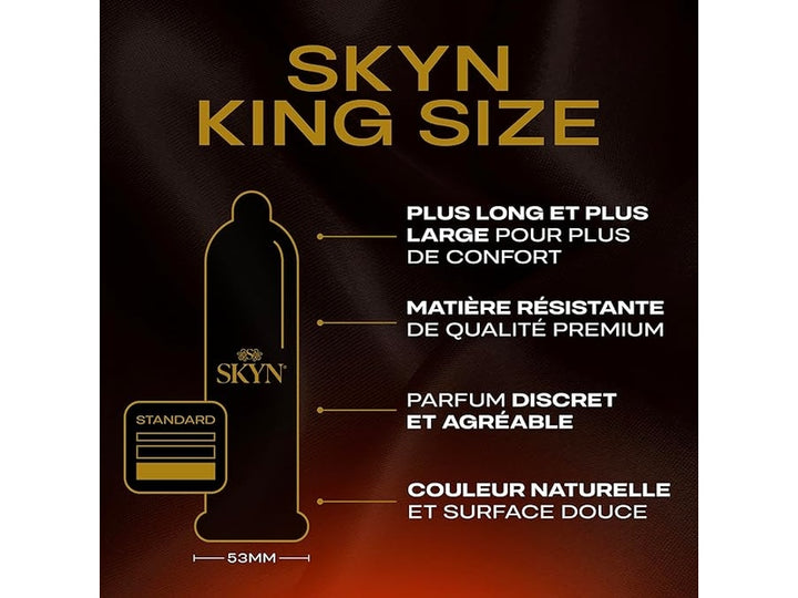 Skyn King - Préservatifs Extra-Large Sans Latex Skynfeel - 56 mm, Lot de 20