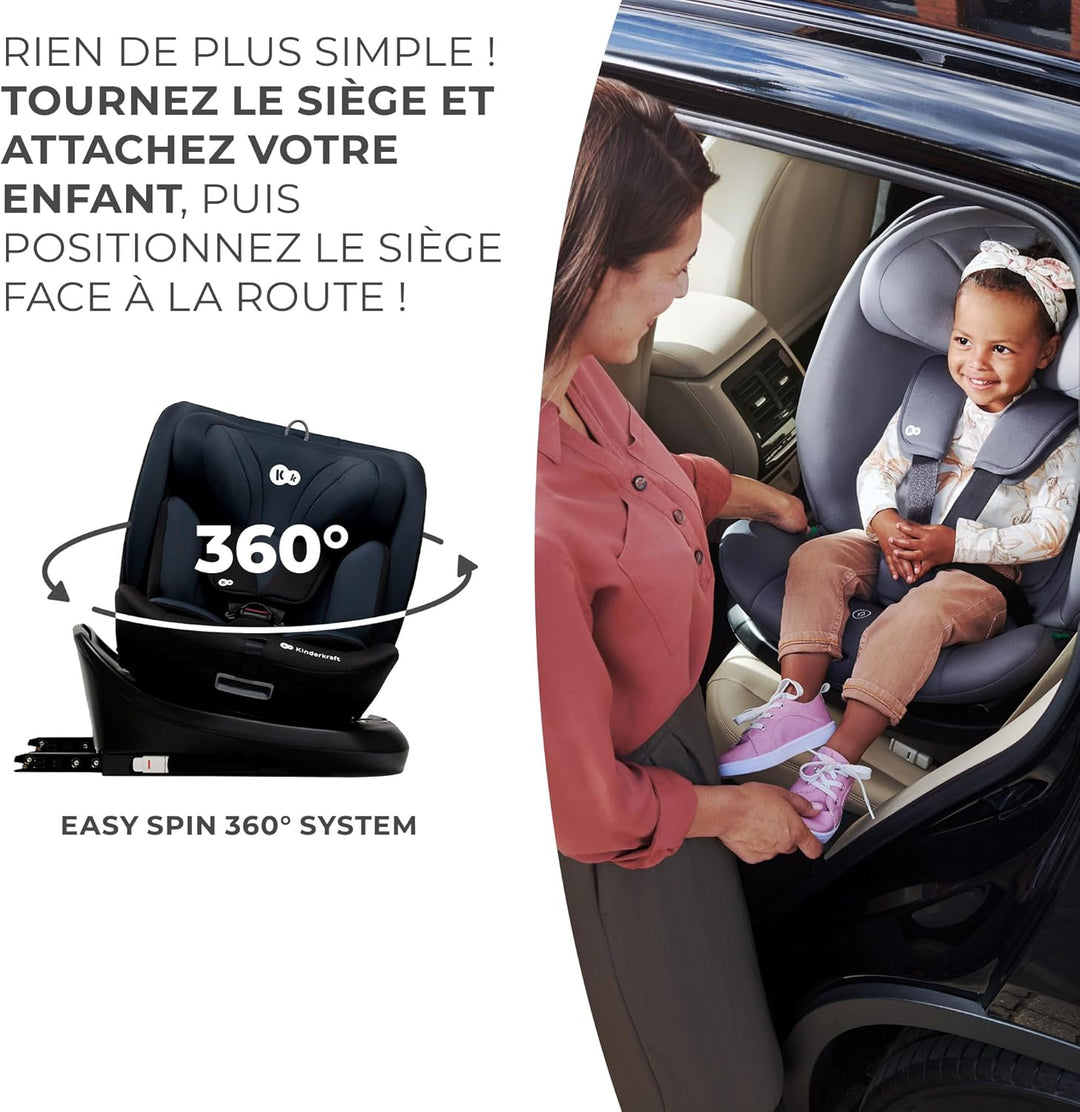 KINDERKRAFT – Siège Auto I-GROW Bébé I-SIZE 0-36 kg Isofix 360°
