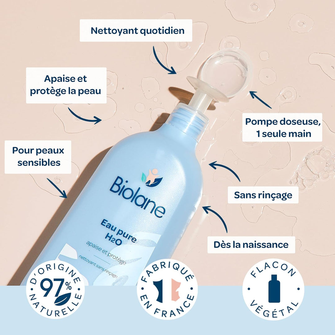 BIOLANE - Eau Pure H2o nettoyante - 750 ML