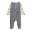 Petit Béguin – Lot de 2 Pyjamas Bébé en Velours Boavista – Vert/Gris - 9 Mois