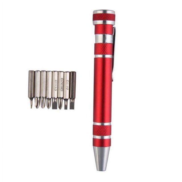 Ensemble de Tournevis de Précision – Kit 8 Embouts Torx (Étoilés) – Outil de Poche 8 en 1