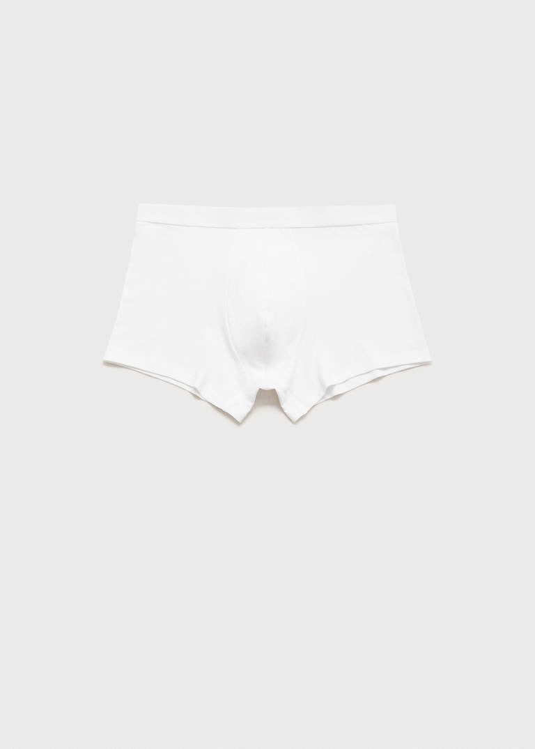Mango - Lot de 3 Boxers Homme en Coton – Blanc – Taille S
