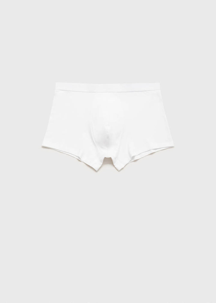 Mango - Lot de 3 Boxers Homme en Coton – Blanc – Taille S
