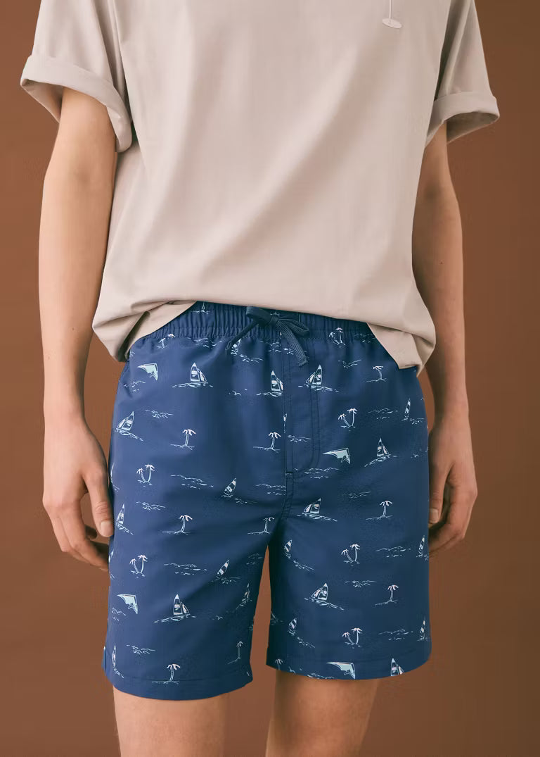 Mango – Maillot de Bain pour Homme Imprimé Palmiers