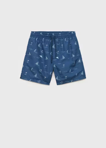 Mango – Maillot de Bain pour Homme Imprimé Palmiers