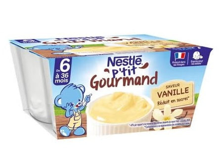 NESTLE - Crème dessert Bébé P'tit Gourmand à la vanille