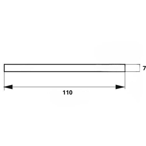 Jeu de 2 Carrés Pleins – Lot de 10 – Acier pour Portes Intérieures THIRARD - 6 x 110mm