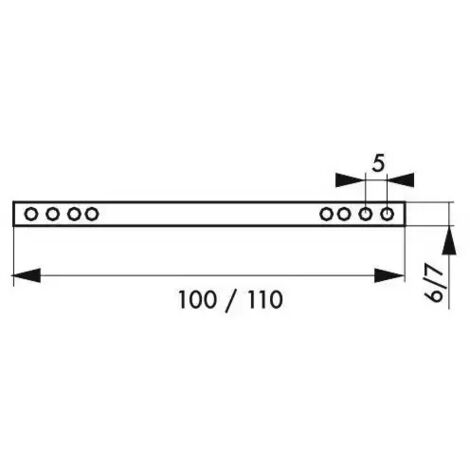 Jeu de 2 Carrés Pleins – Lot de 10 – Acier pour Portes Intérieures THIRARD - 6 x 110mm