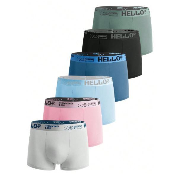 Pack de 6 slips en soie de glace sans couture respirante pour hommes