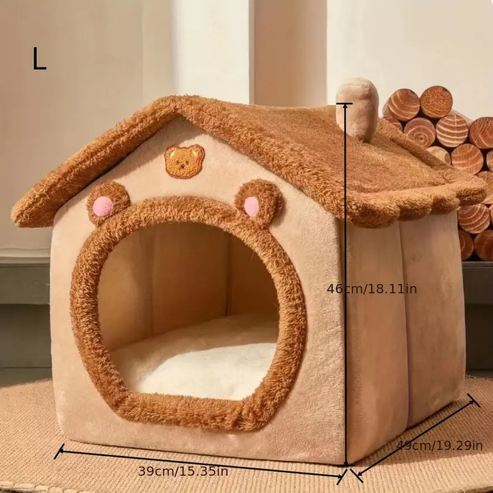lit Maison pour chat, amovible et lavable