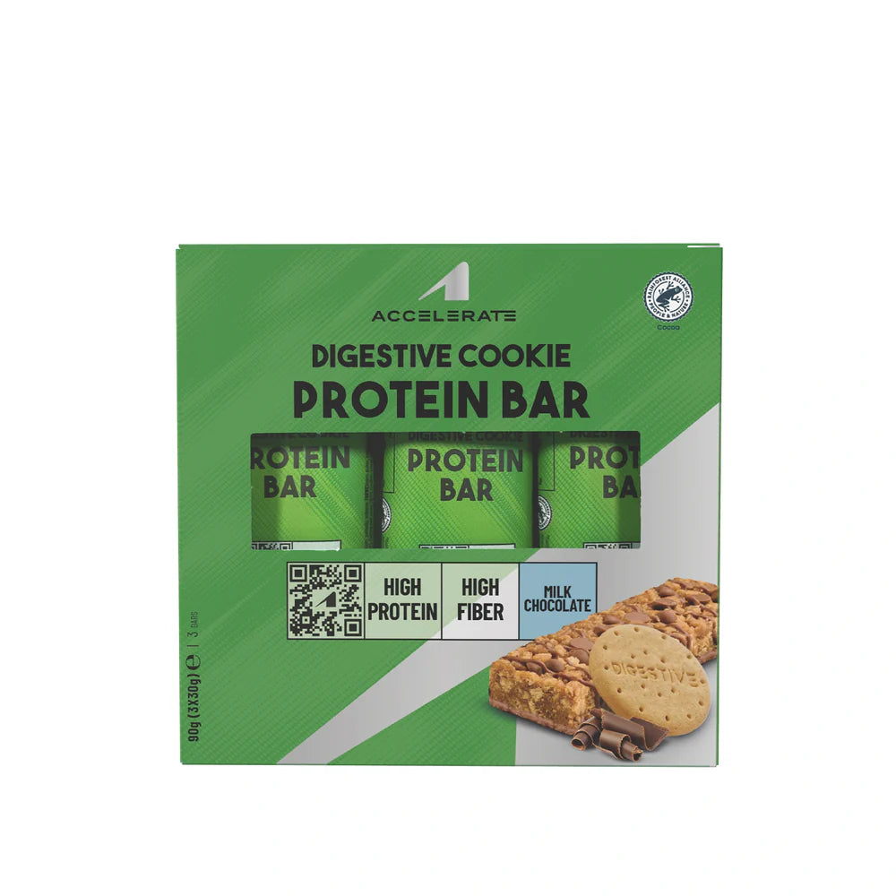 Barre protéinée ACCELERATE Digestive Cookie 90g, disponible sur Dialy à Dakar