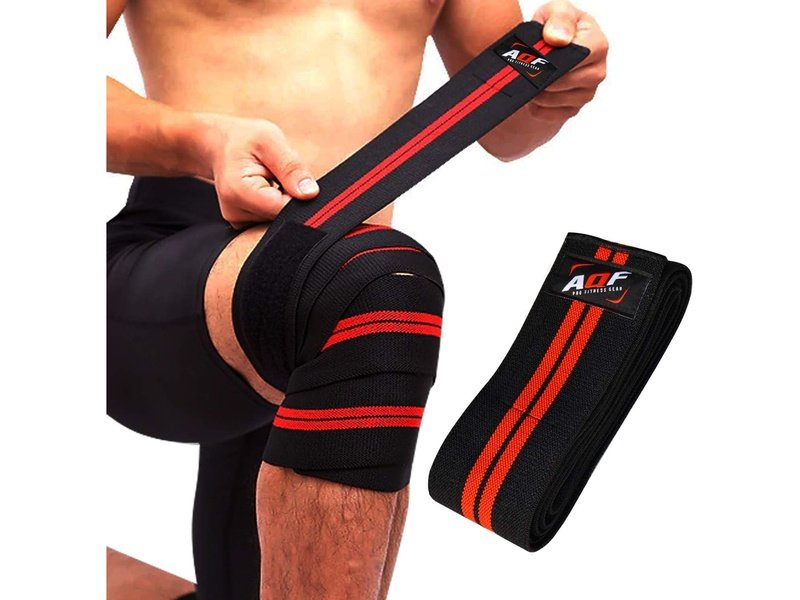 Genouillères de Sport AQF pour Hommes et Femmes - Rouge et Noir Dialy - Dakar