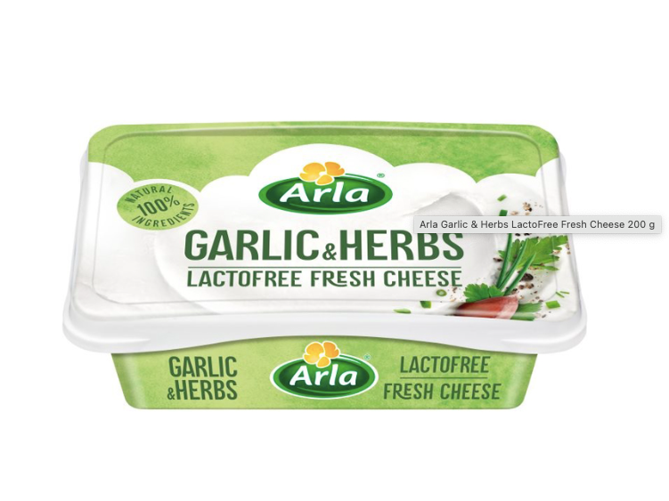 ARLA - lactofree and fresh cheese garlic herbs Dialy - Dakar